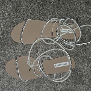 Steve Madden Rhinestone Wrap Up Sandals